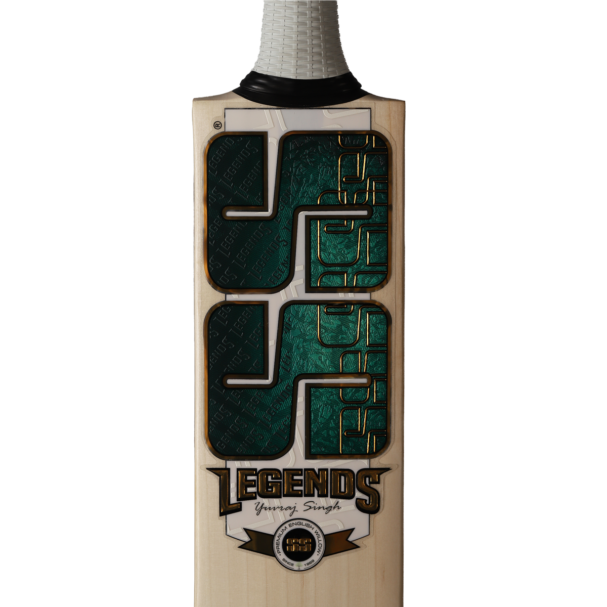 SS Legend Series premium stickering detail on the Yuvraj Singh cricket bat