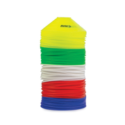 Victor Soft Marker Set of 100 training cones in yellow, green, white, red and blue with carry stand