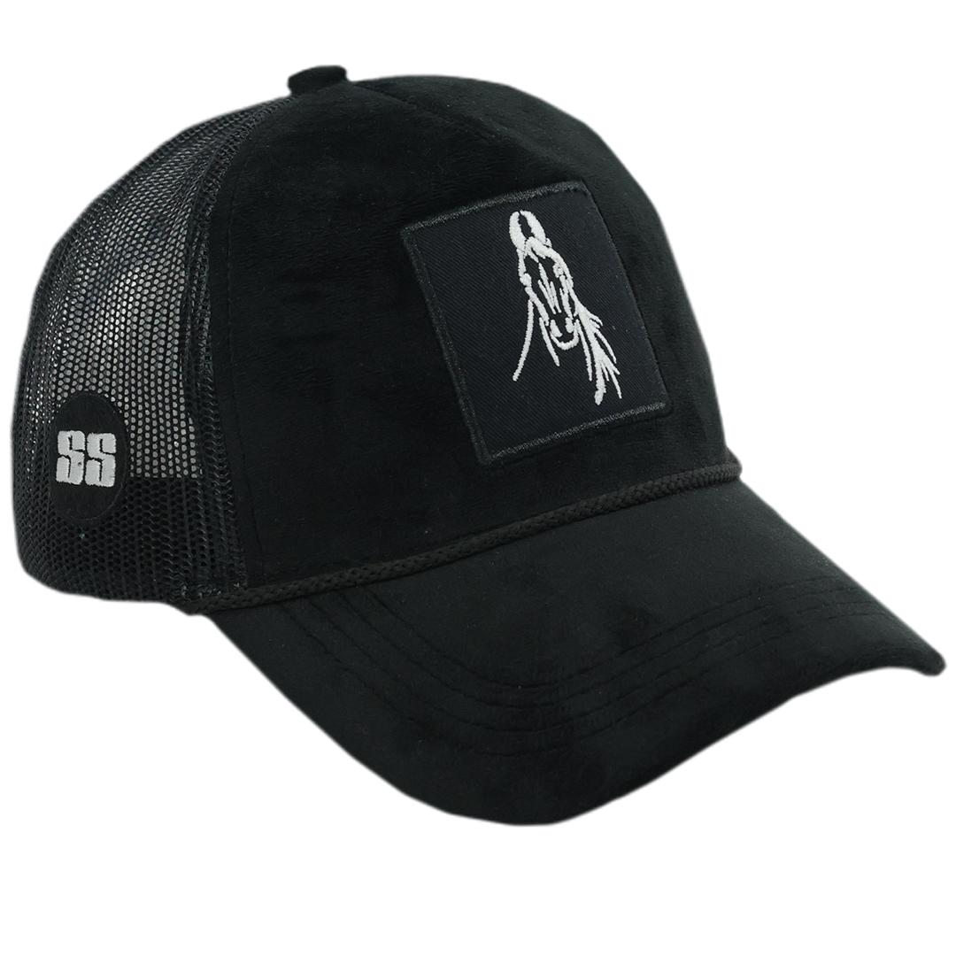 SS Marwari Stallion Suede Cap Black - Detail View