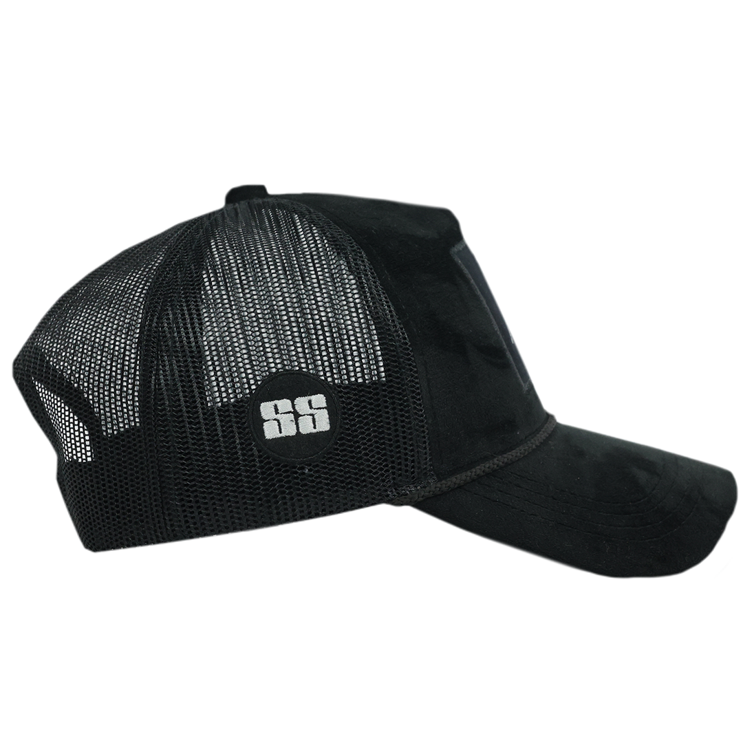 SS Marwari Stallion Suede Cap Black - Side View
