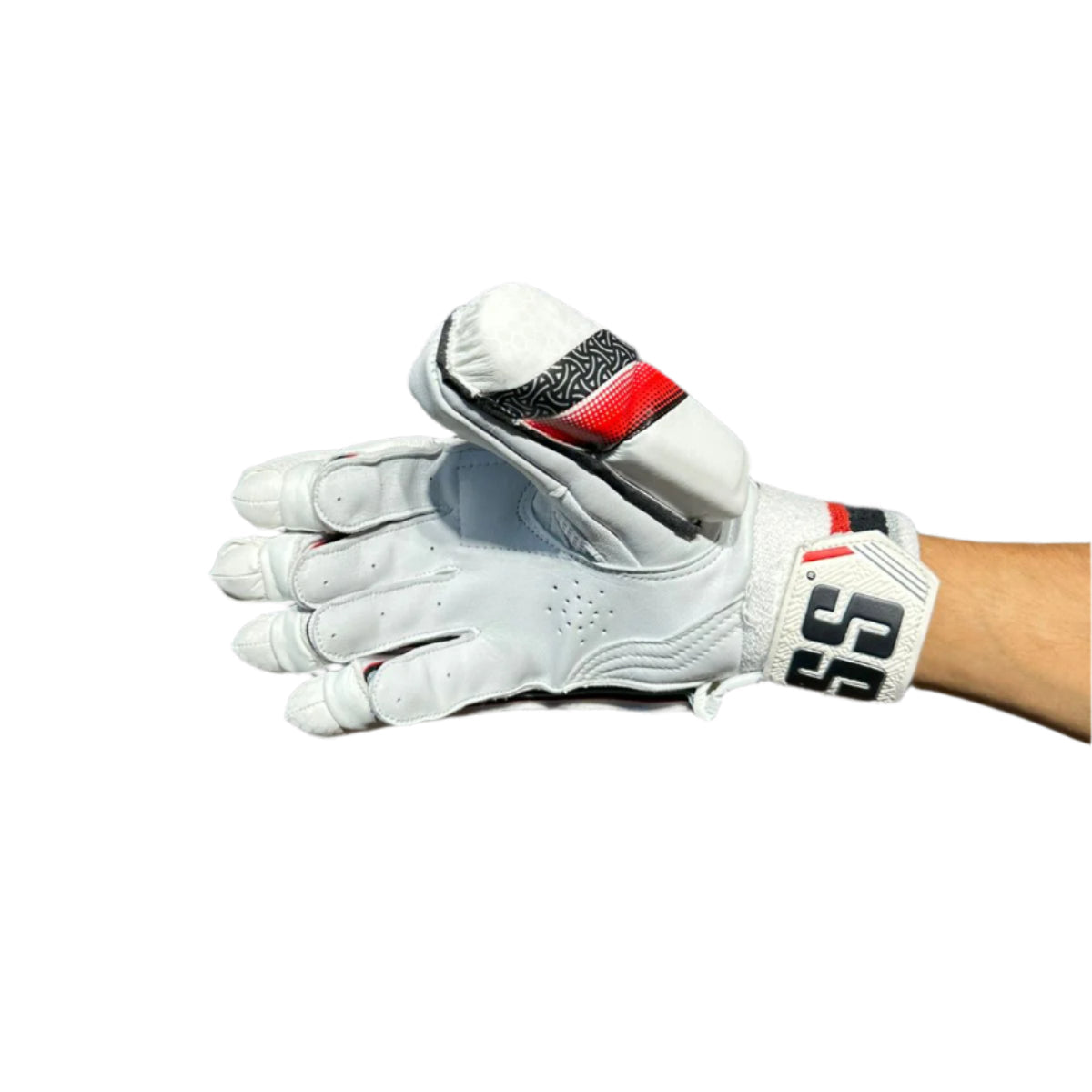SS Super Test batting gloves real leather palm detail