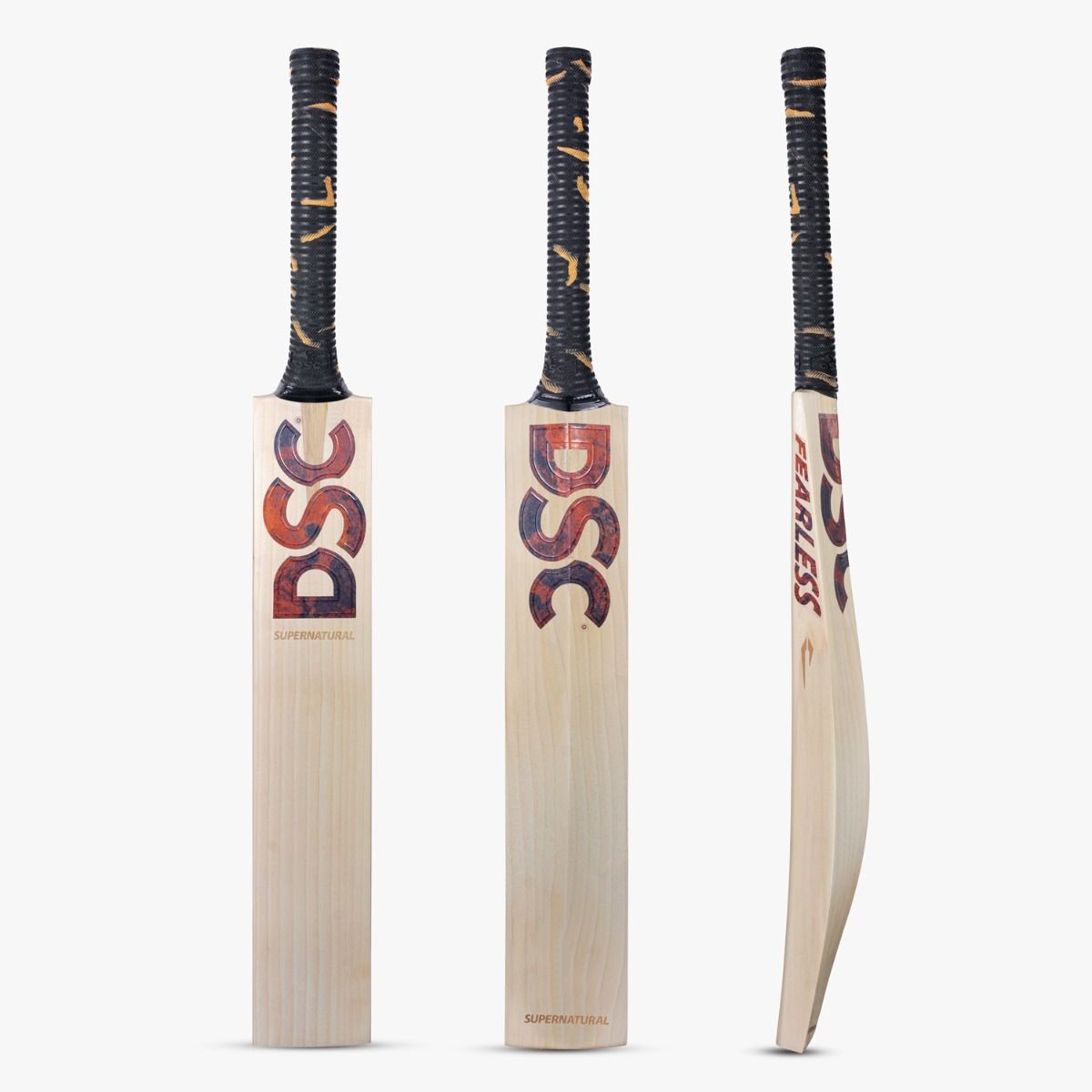 DSC Supernatural English Willow Cricket Bat Rust Brown - Front Face
