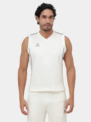 Shrey Match Slipover Sleeveless Off White - Front View