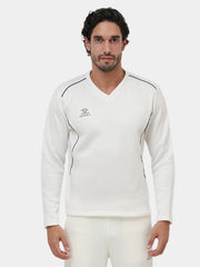 Shrey Match Sweater Long Sleeve Off White - Front View