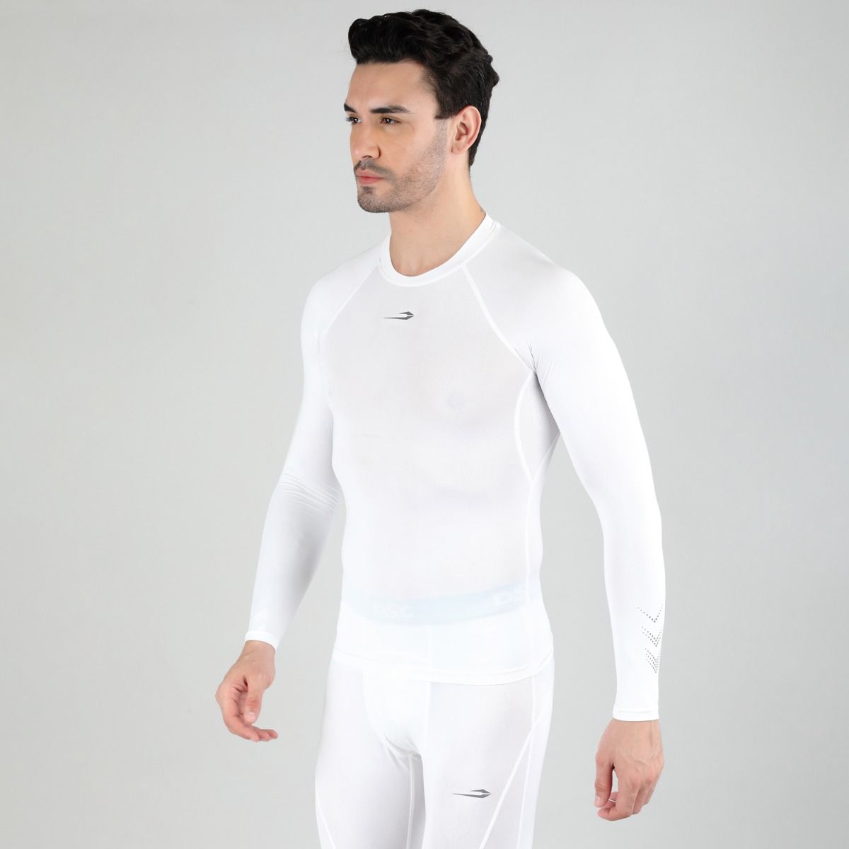 DSC MP Top L/S Compression - White - Back View