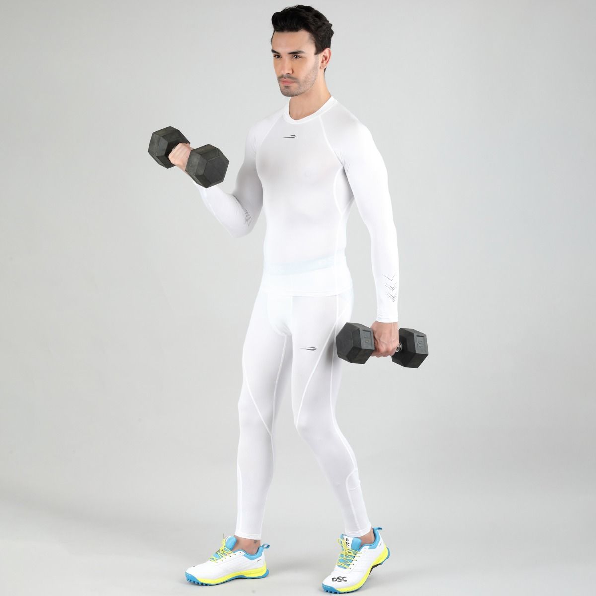 DSC MP Top L/S Compression - White - Detail