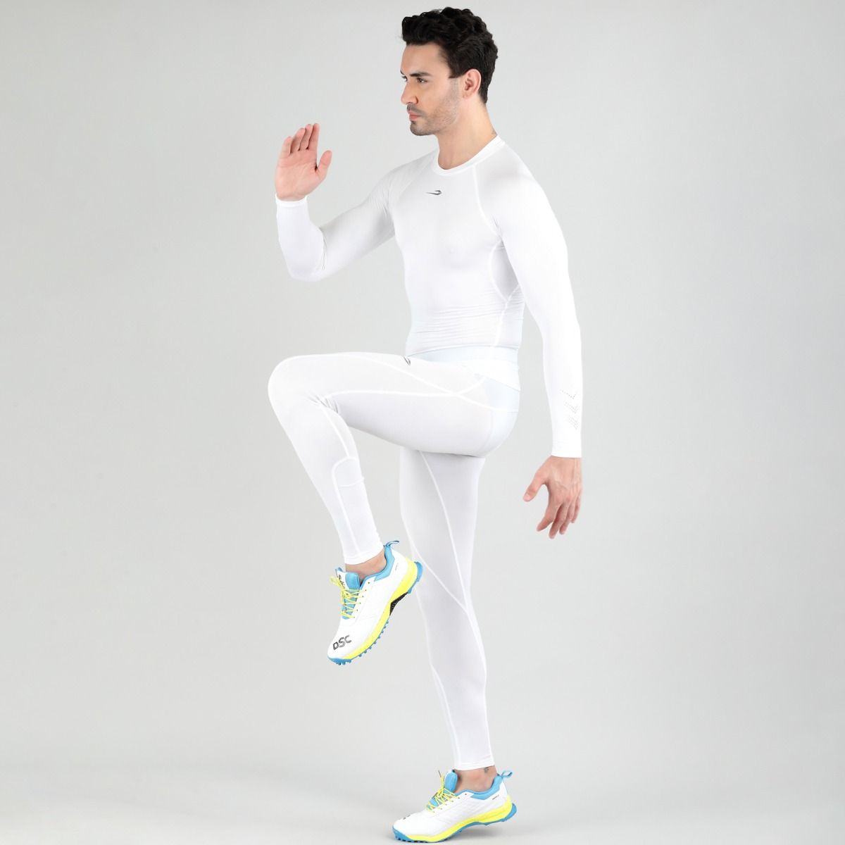 DSC MP Top L/S Compression - White - Fabric Detail