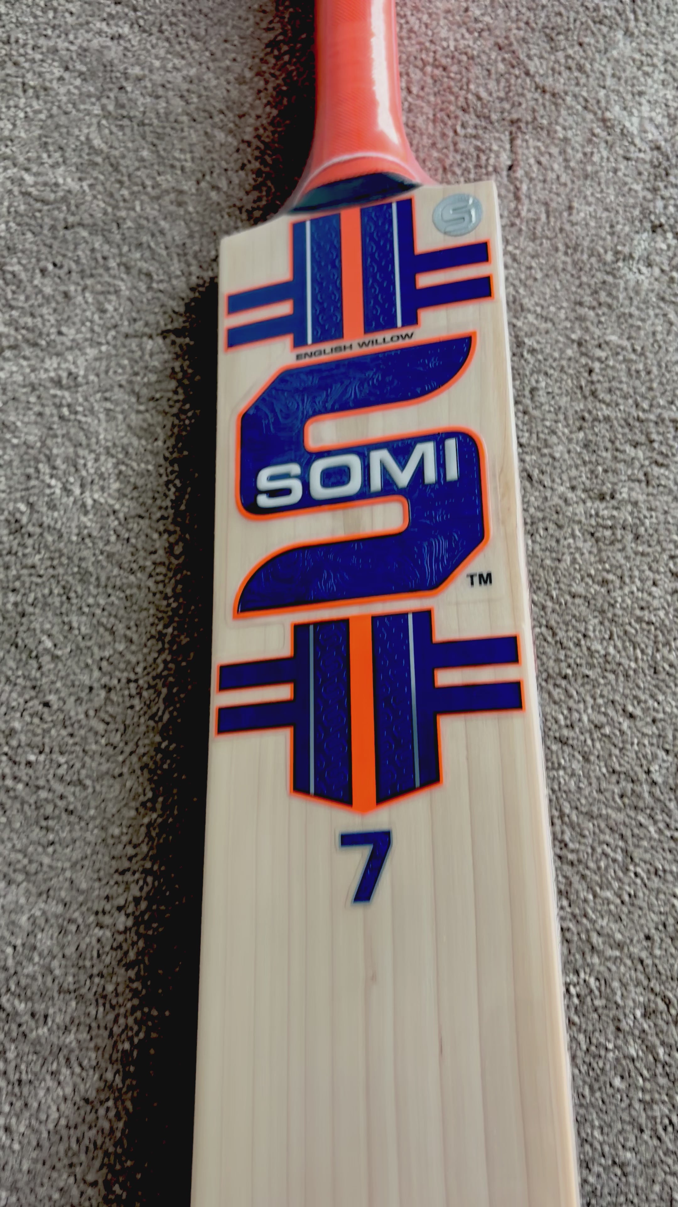 Load video: SOMI MSD 7 Players English Willow Cricket Bat - SH