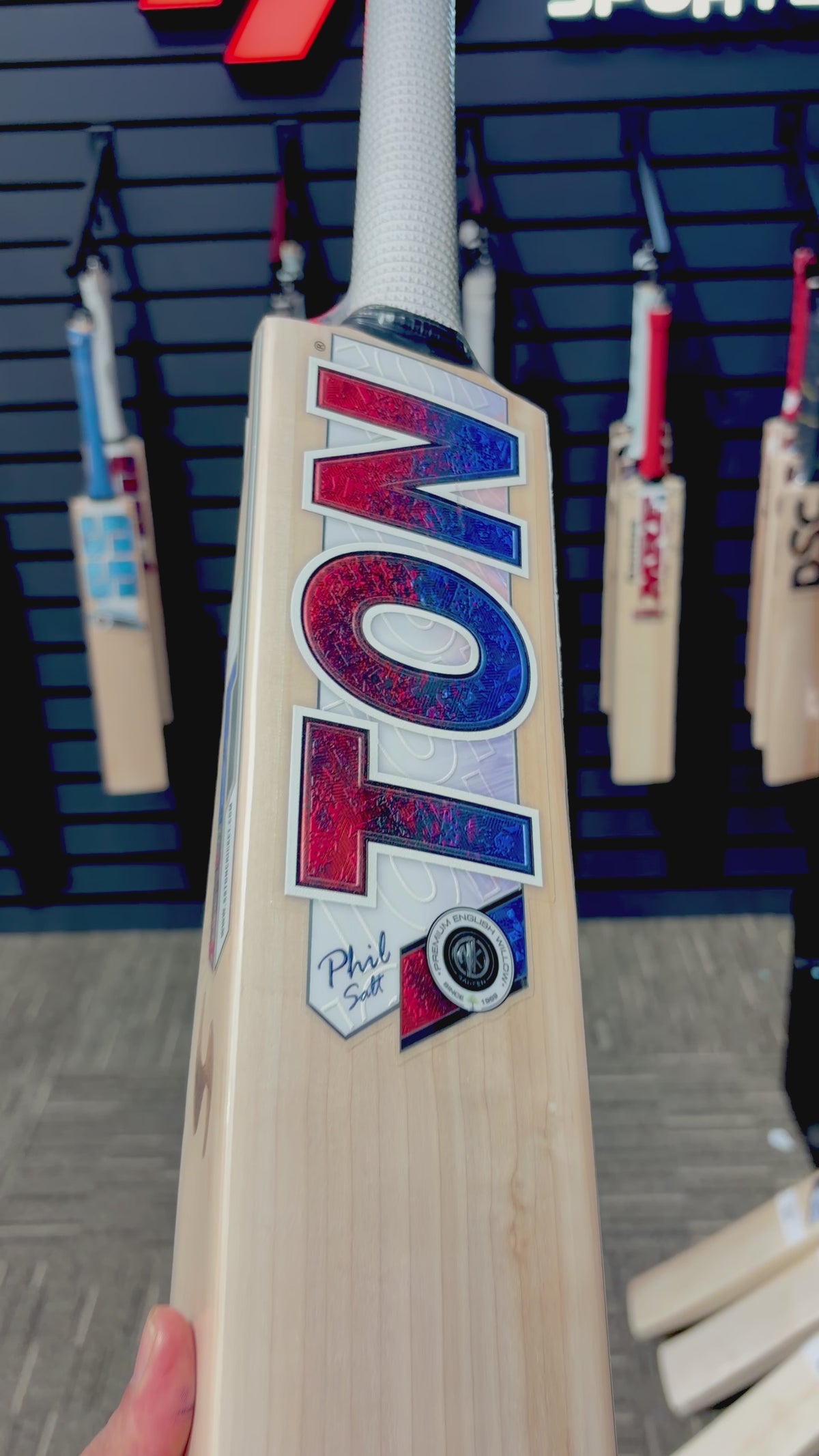 Load video: SS TON Phil Salt Player English Willow Cricket Bat - 2026/27 Edition