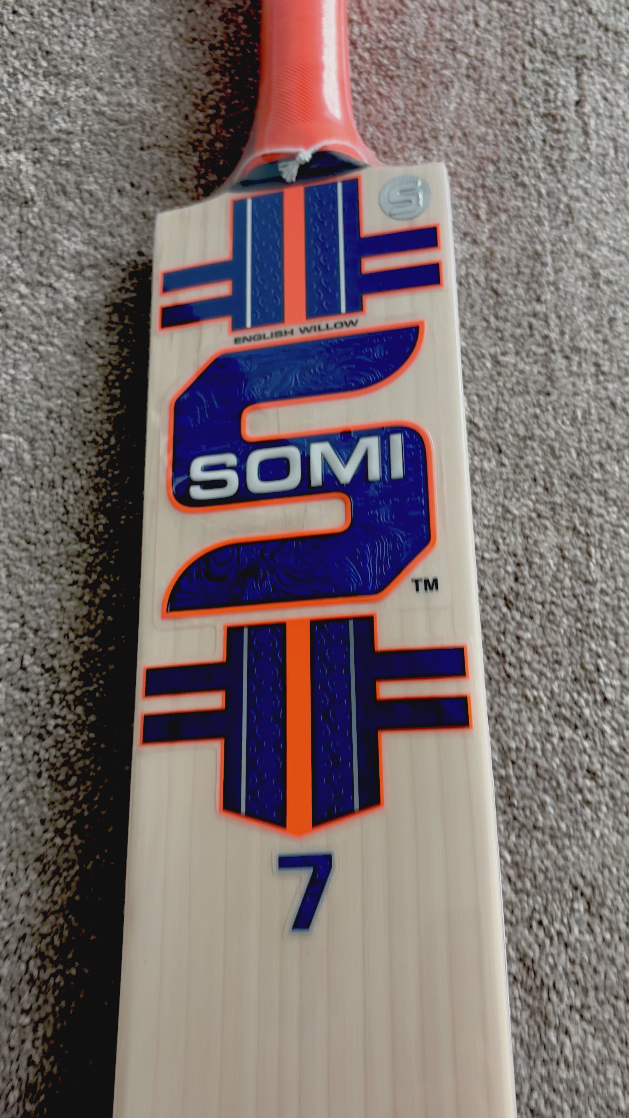 Load video: SOMI MSD 7 Players English Willow Cricket Bat - SH