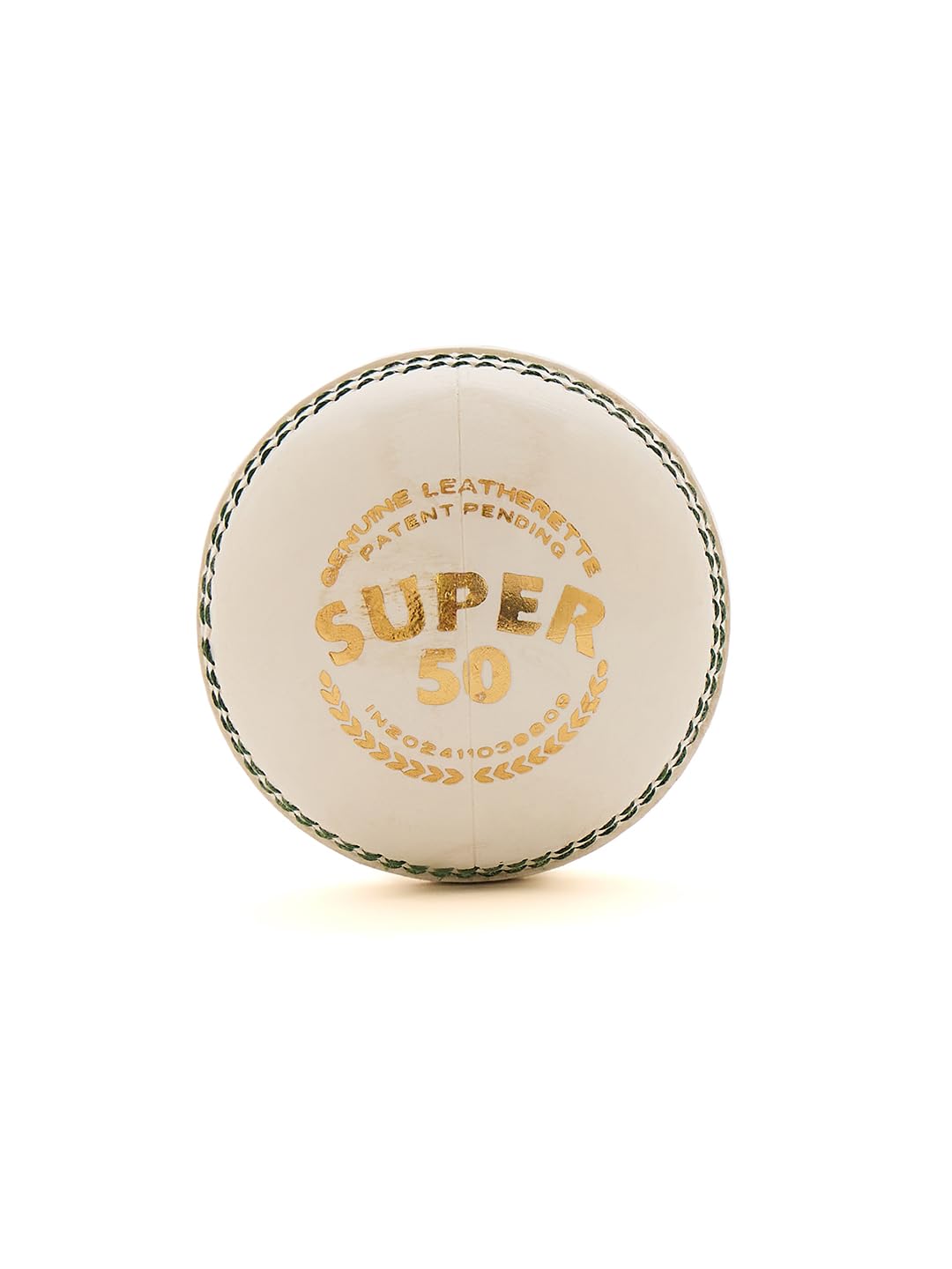 SG Super 50 white 4-piece leatherette cricket ball