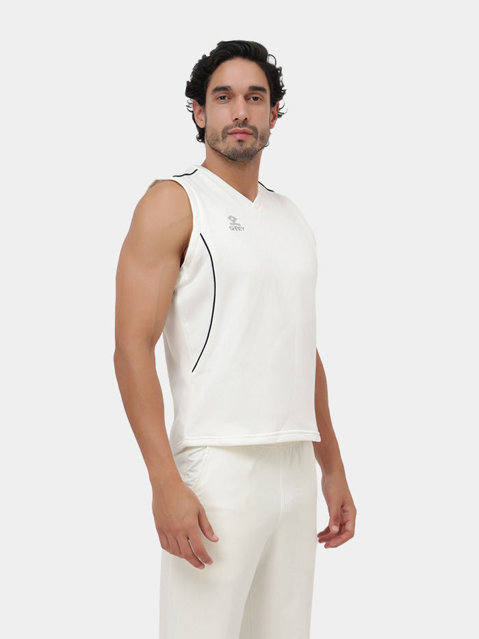 Shrey Match Slipover Sleeveless Off White - Side View