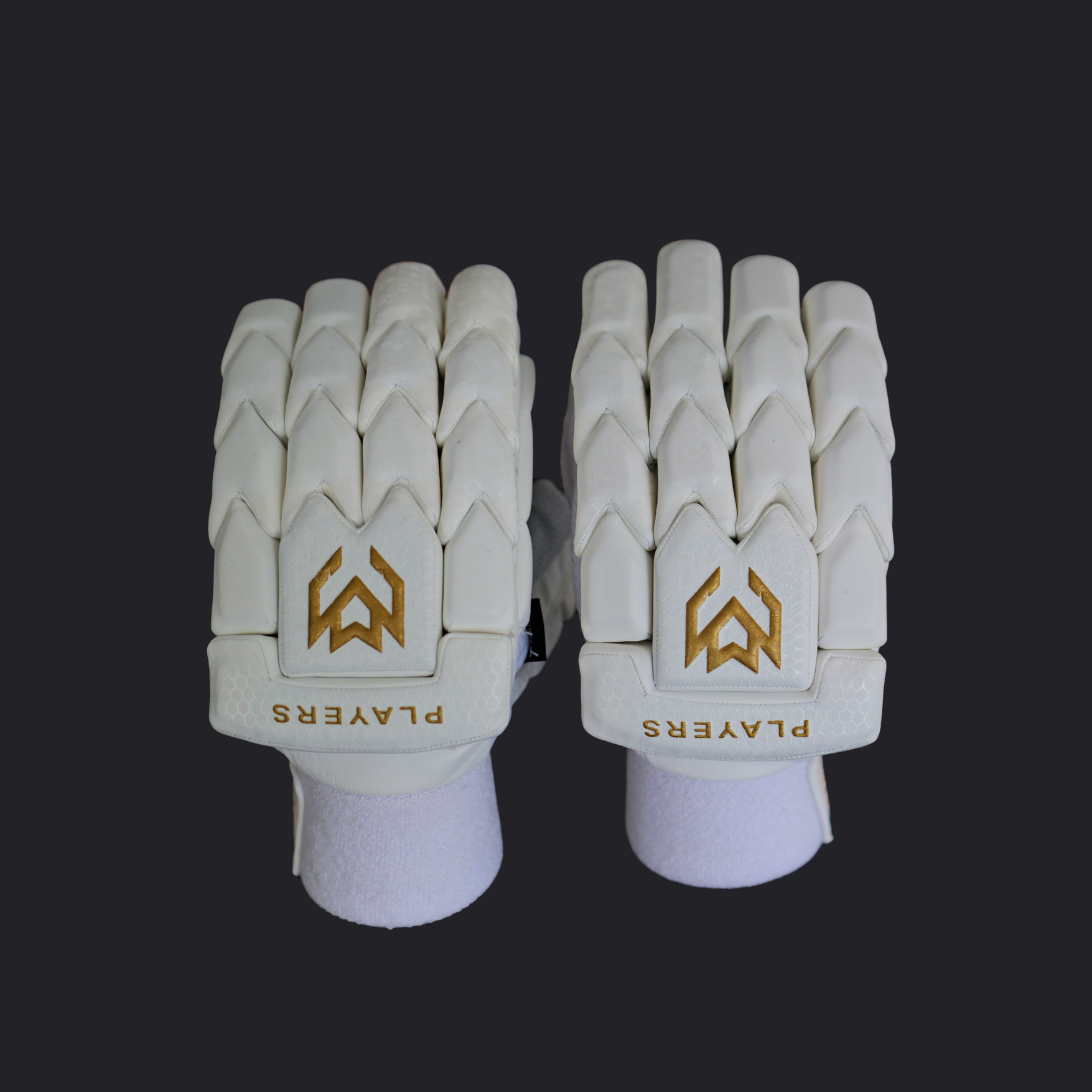 Image of Players Edition Batting Gloves - White & Gold